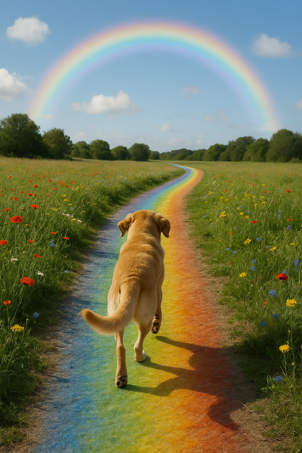 hond - regenboog - regenboogpad - rouw - verlies huisdier - rememberme pets